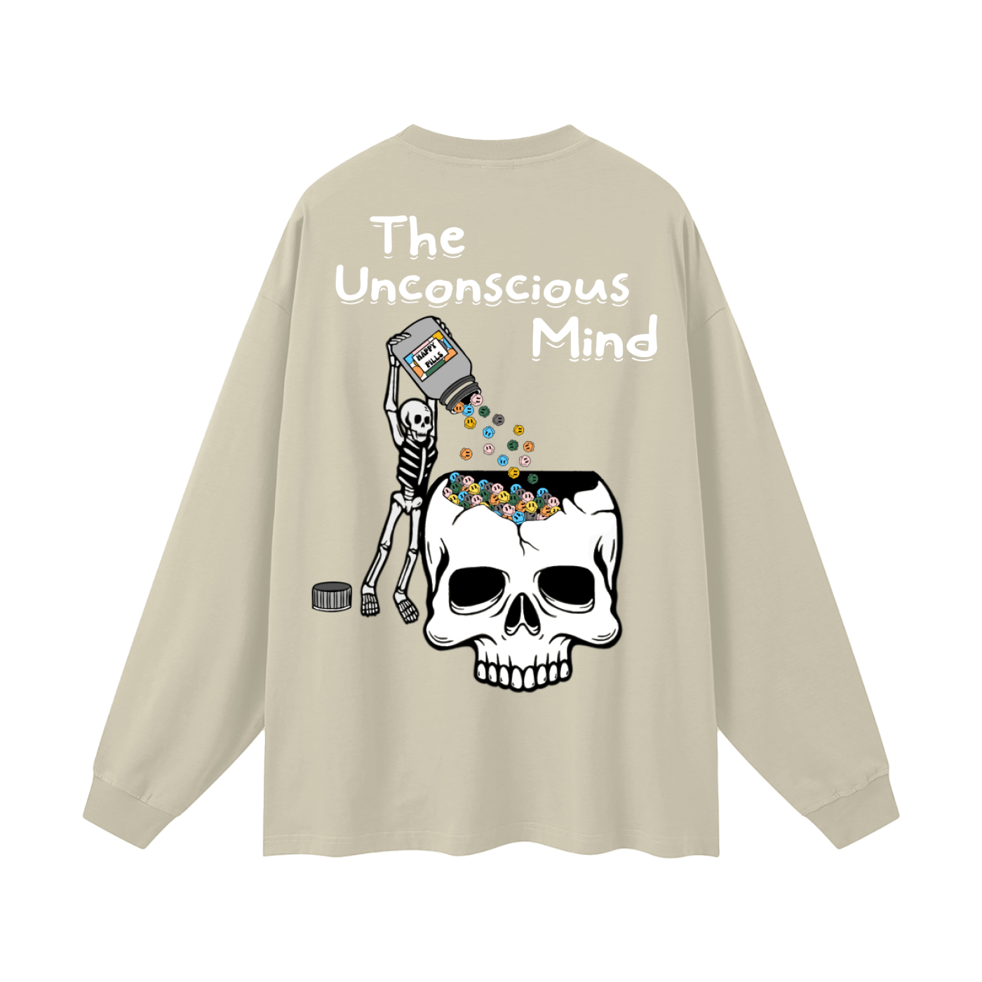 Happy Pills Oversized Unisex Long Sleeve T-Shirt