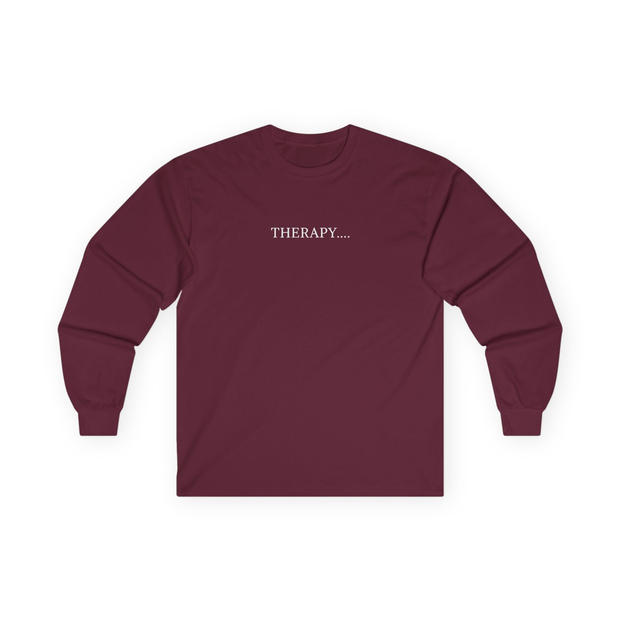 Therapy Skull Long Sleeve Unisex Cotton Shirt