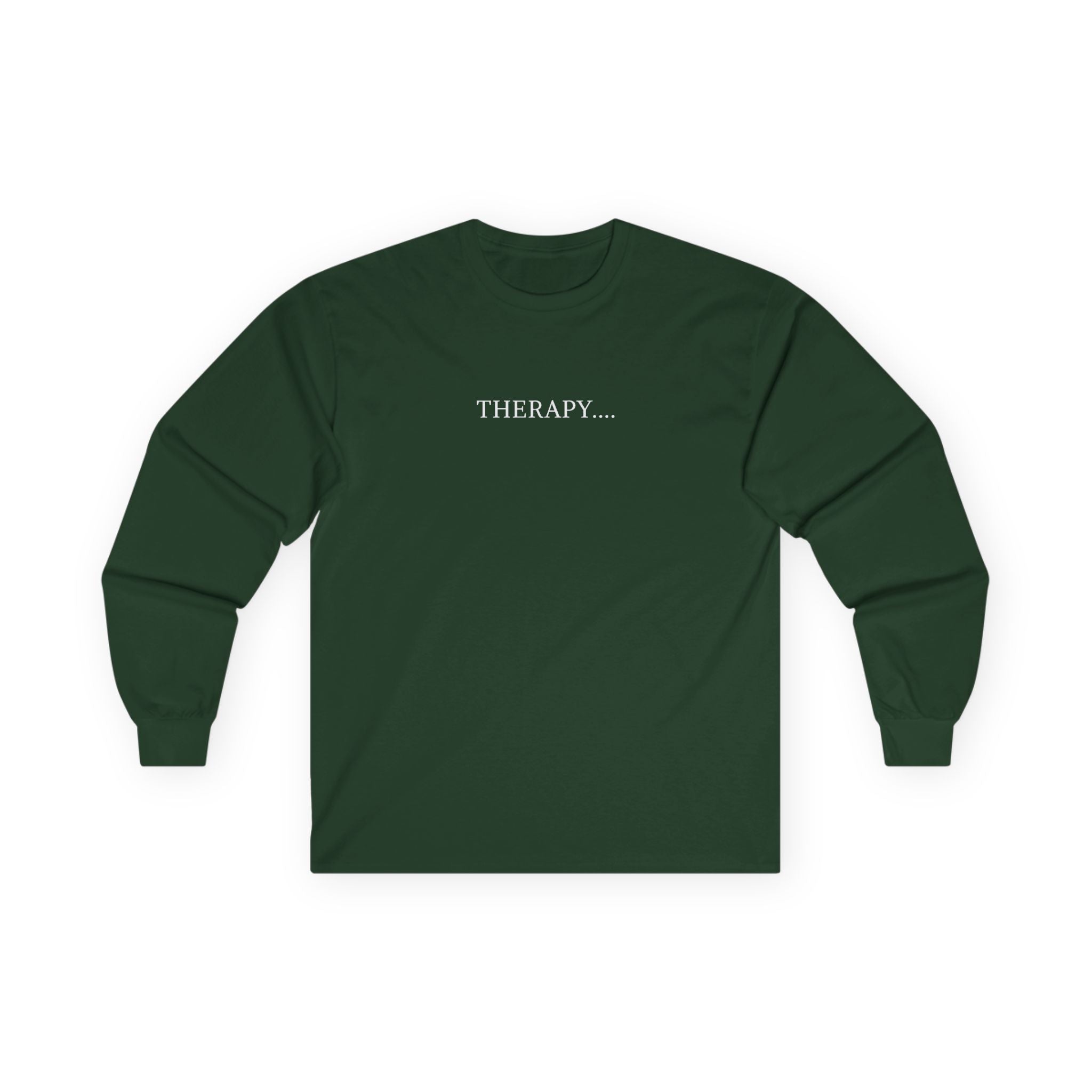 Therapy Skull Long Sleeve Unisex Cotton Shirt
