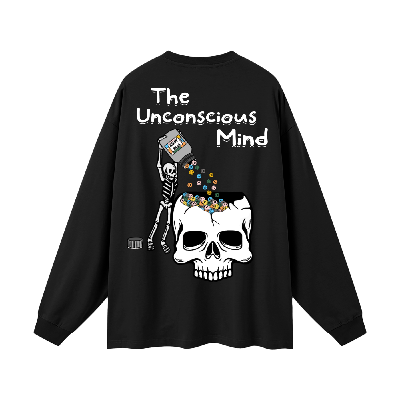 Happy Pills Oversized Unisex Long Sleeve T-Shirt