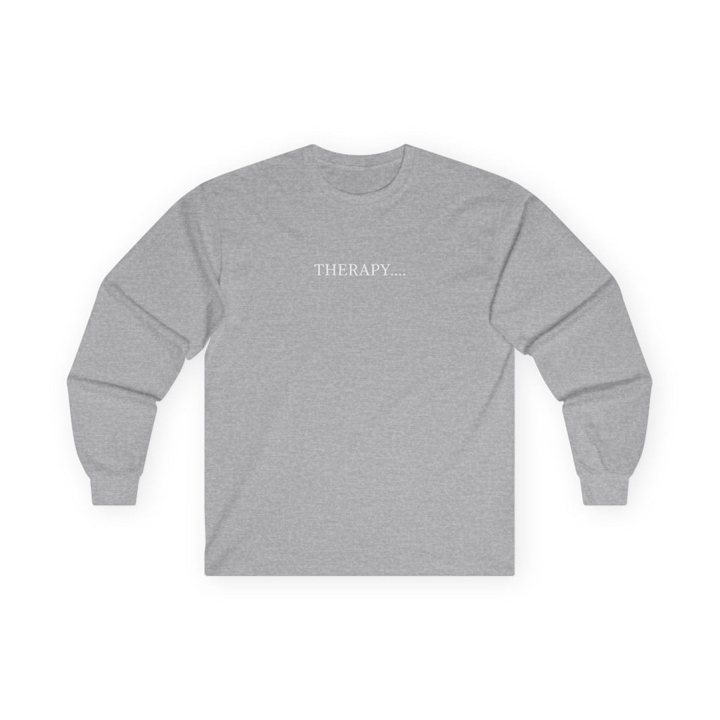 Therapy Skull Long Sleeve Unisex Cotton Shirt