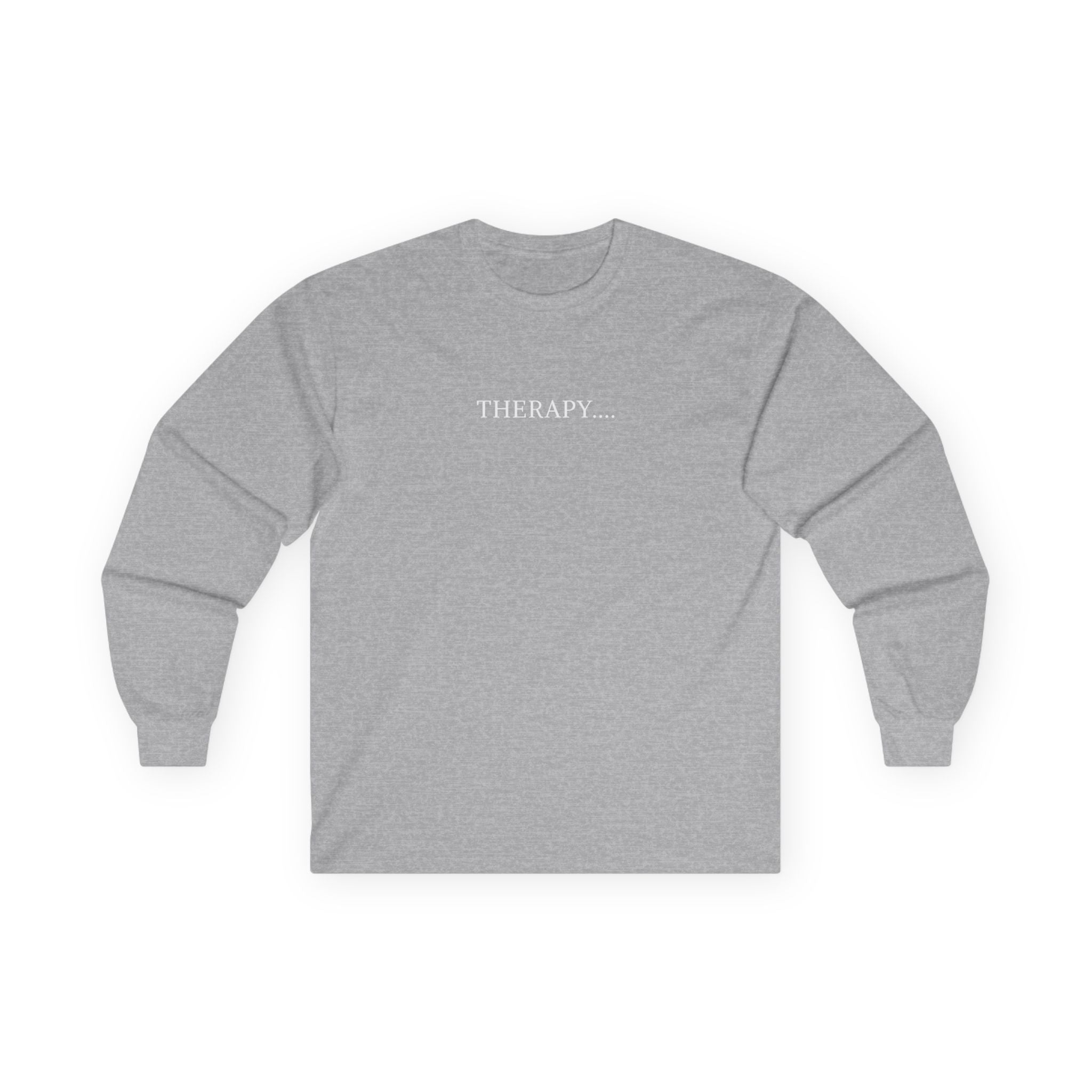 Therapy Skull Long Sleeve Unisex Cotton Shirt