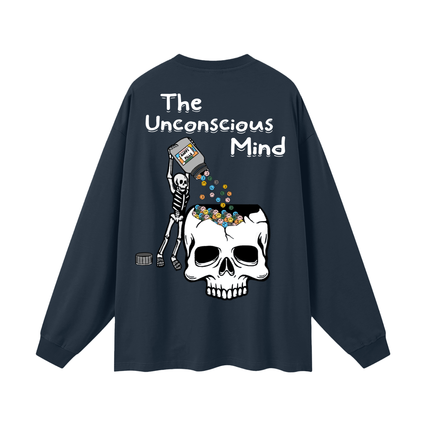 Happy Pills Oversized Unisex Long Sleeve T-Shirt