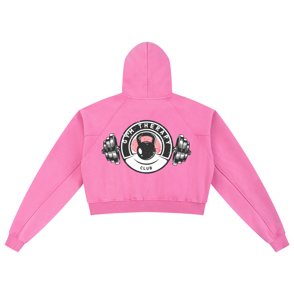Gym Therapy Club Cropped Hoodie