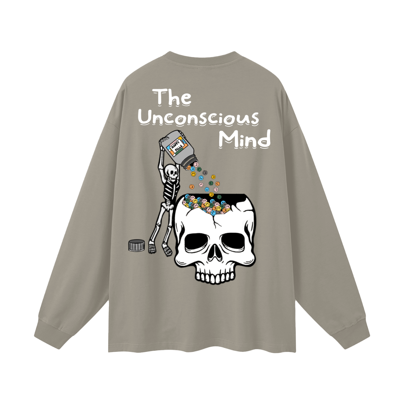 Happy Pills Oversized Unisex Long Sleeve T-Shirt