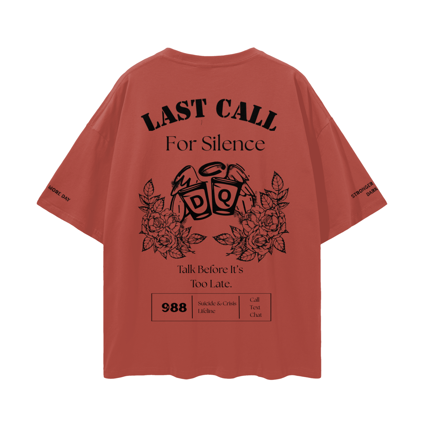 Last call for silence Drop Shoulder T-Shirt