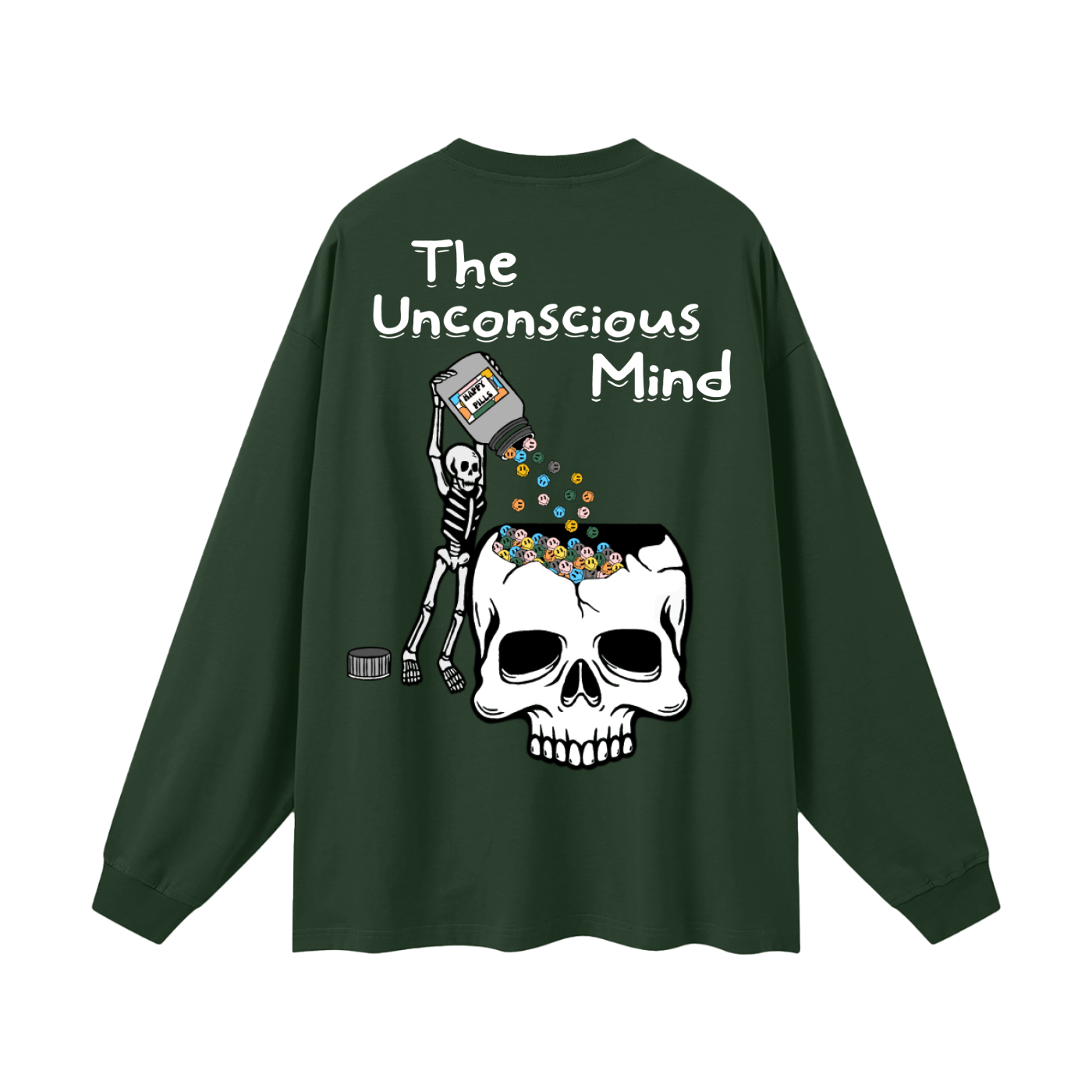 Happy Pills Oversized Unisex Long Sleeve T-Shirt